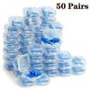 50 Pairs + 50 Boxes Silicone Ear Plugs NRR 28dB Hearing Protection Waterproof.