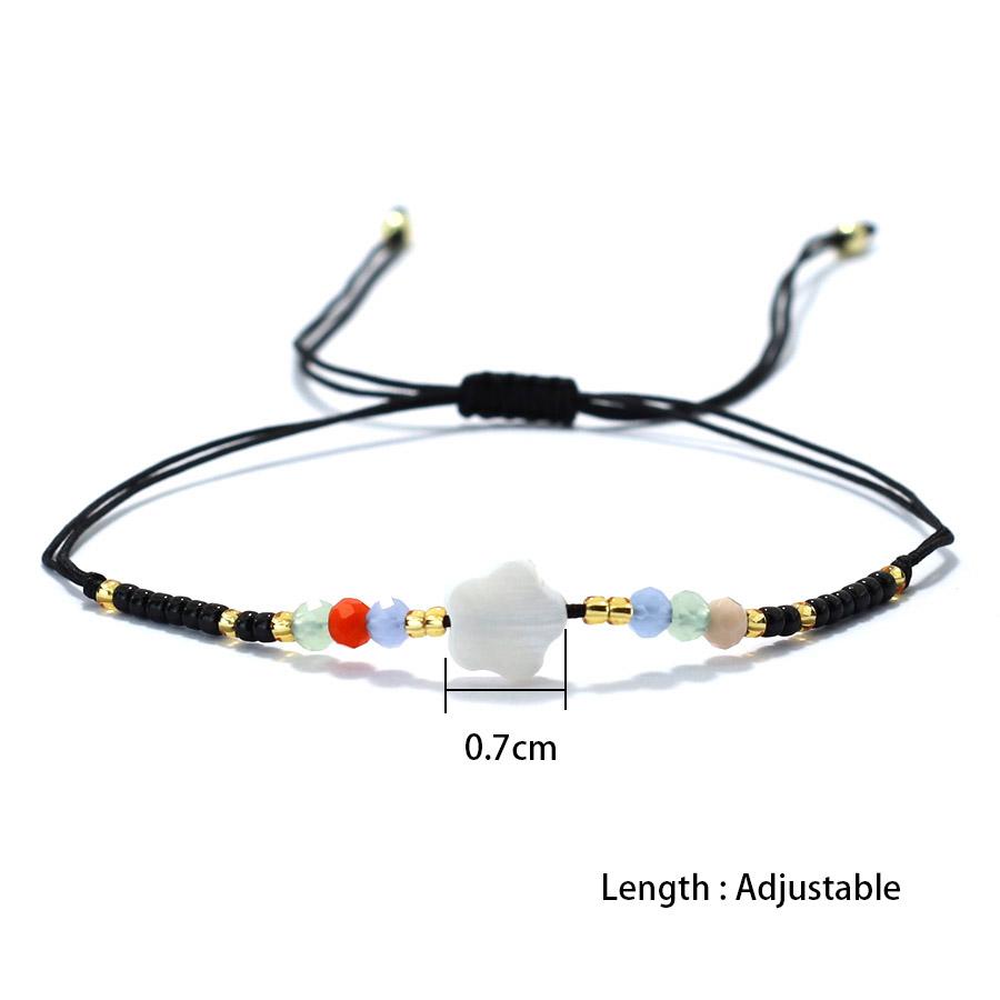 12Pcs/Pack  Bohemia String Bracelet For Women Girl Handmade Braided Shell Braslet Premium Weaven Seed Beads Braclet Beach Joias