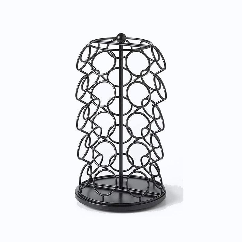 

Органайзер для кофейных капсул, 1 шт., совместим с чашками K, вращается на 360 градусов, вмещает до 35 кофейных капсул, органайзер для кофе на кухне для дома или офиса чёрный