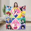 S-Sailor M-Moon Anime Blanket Camping Flannel Bedding Throws For Living Room Warm Soft Design Quality Bedspread Gift
