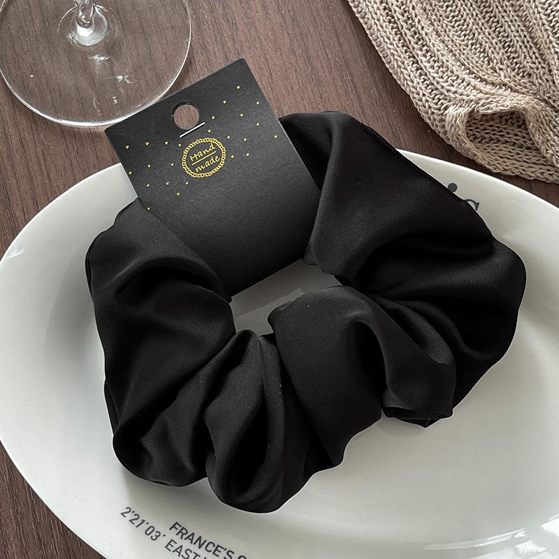 2026 Satin Hair Band Large Intestine Hair Band Retro Temperament Simple Premium Meatball Fat Intestine Headband Rubber Band Hair Rope Headgear
