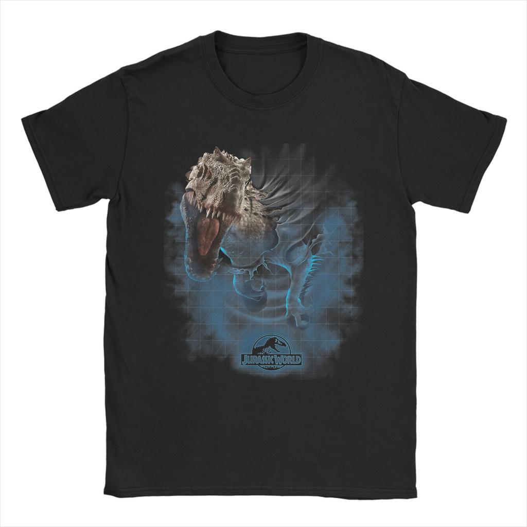 Jurassic World Indominus Rex Grün Schema T-Shirts für Herren Lustiges T-Shirt Rundhals T-Shirts Kurzarm Kleidung Übergröße