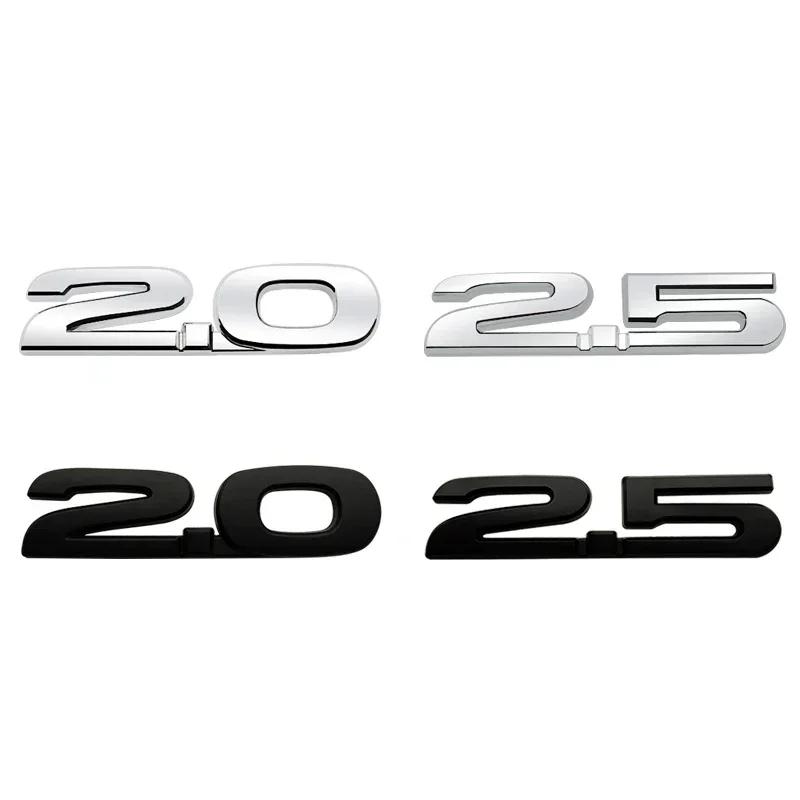 Metalowe Emblematy 3D 2.0 2.5 Litery Błotnik Samochodu Naklejka z Godłem Tylnej Klapy Do Mazda 3 6 Axela CX5 CX7 MX5 Chromowane Czarne Akcesoria