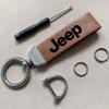 Per Auto Jeep Portachiavi ad Anello in Pelle Vintage Catena in Lega di Zinco Chiave per Jeep Grand Cherokee Wrangler JK Gladiator Compass Renegad