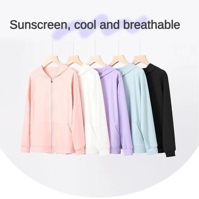 Summer Teenage Children Outerwear Ultra-thin Sunscreen Clothes Ice Silk Skin-friendly Sports Hooded Girls Quick-drying Clothing