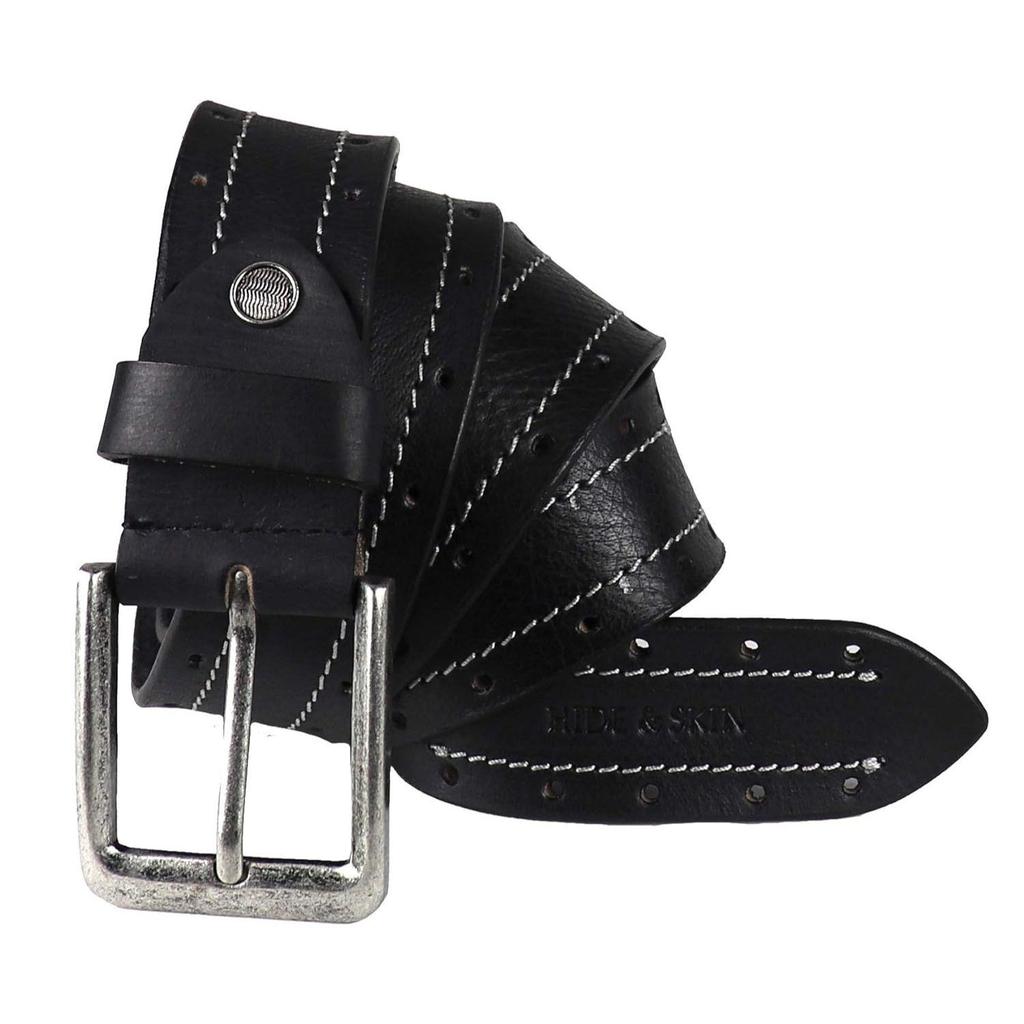Full Grain Genuine Leather Belt for Men | Belt for men leather | Casual Belt | Jeans Belt |Adjustable Free size fits 28-40 inches | Gift Box included