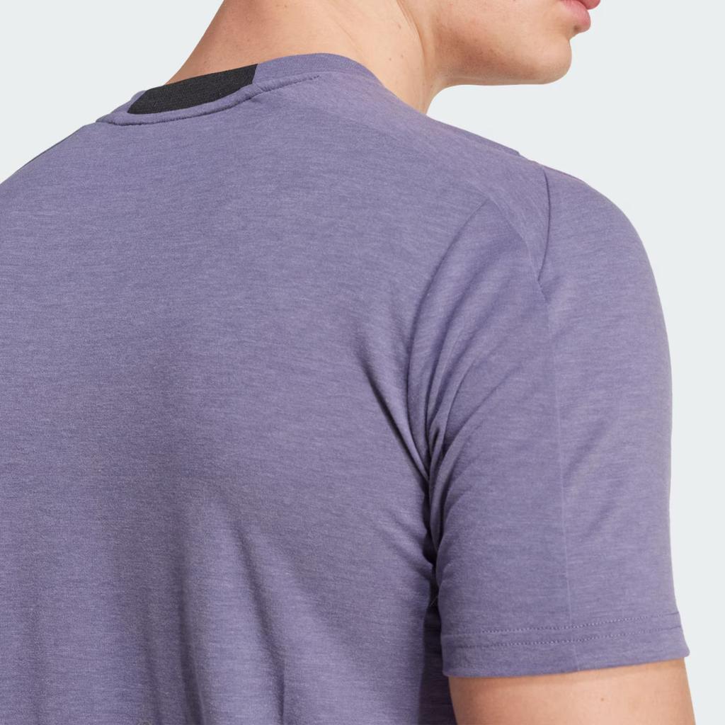 Adidas D4TAEROREADY Tee Fashion Comfortable Simple Solid Color Short Sleeve T-Shirt Men Tops Soft-Violet JX3289