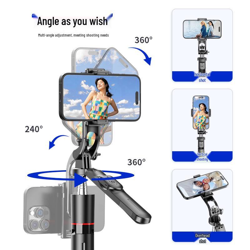 F16 Anti-Shake Extendable Selfie Stick with Bluetooth Remote & Tripod for Live Streaming