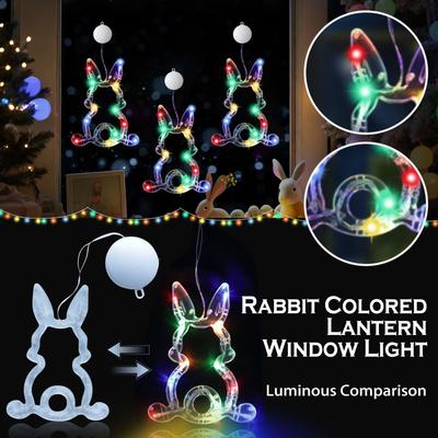 Oster-Saugnapf-Lichter, Fensterlichter, Geformte Bunte Lichter für Kinderzimmer
