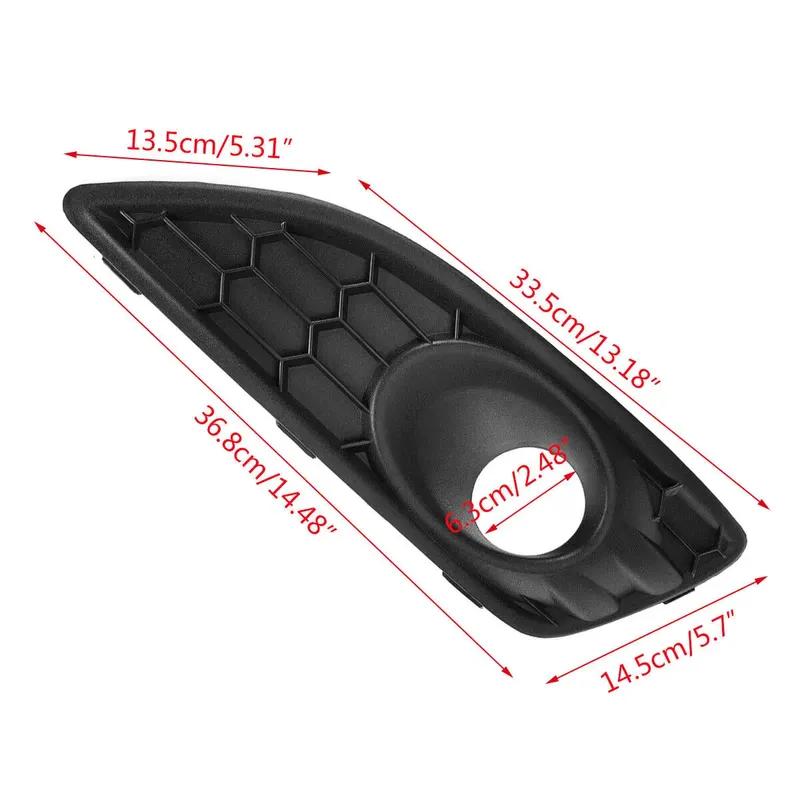 4PCS Honeycomb Car Front Bumper Fog Lamp Lower Grille Grill Cover + Fog Light Set Assembly For Ford Fiesta MK7 Zetec S 2012-2017