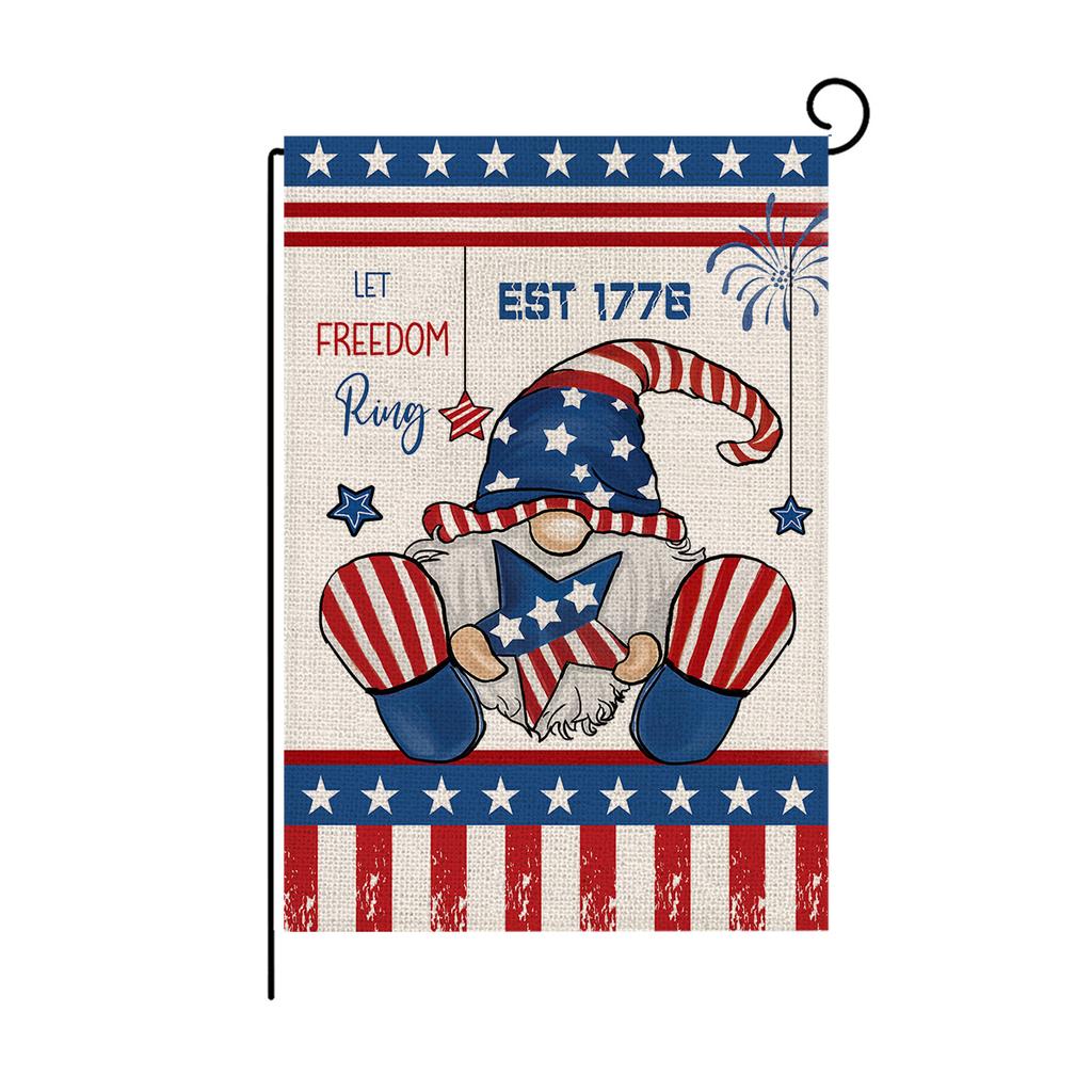 Double-sided Garden Flag Linen Printed Outdoor Garden Decoration Small Flag Holiday Flag