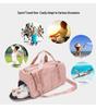 Women's Trendy Travel Bag: Large Capacity, Dry/Wet Separation, Trolley Handle Fit, Shoe Compartment, Perfect for Gym and Luggage.