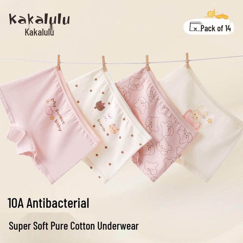 

Хлопковые трусы-боксеры для девочек - Антибактериальный класс А, Дизайн без сдавливания для удобной посадки L