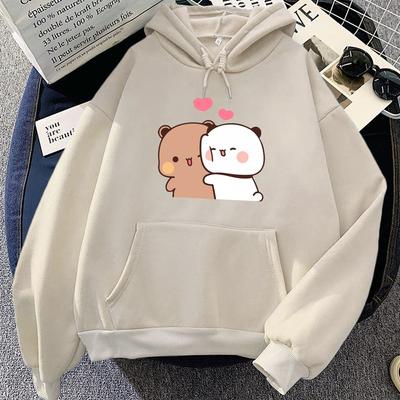 Panda Bear Bubu Dudu Hoodies Casual Women/Men Kawaii Graphic Sweatshirts Long Sleeve Winter Warm Hooded Pullovers Sudadera