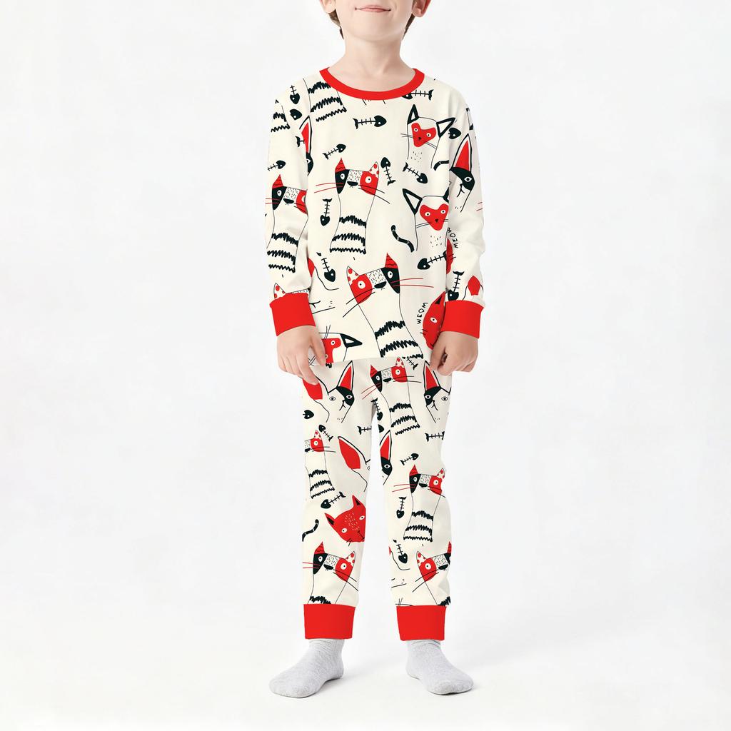 1116 Hot Sale New Christmas Loungewear Family Wear Parent-Child Pajama Printed Set on 1116