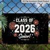 2D Flat 1pc 8X12 Inch Aluminium Metal Sign Celebrating The Class of 2026, Perfect for Senior Graduation. Wall Art for Home, Living Room, or Bedroom