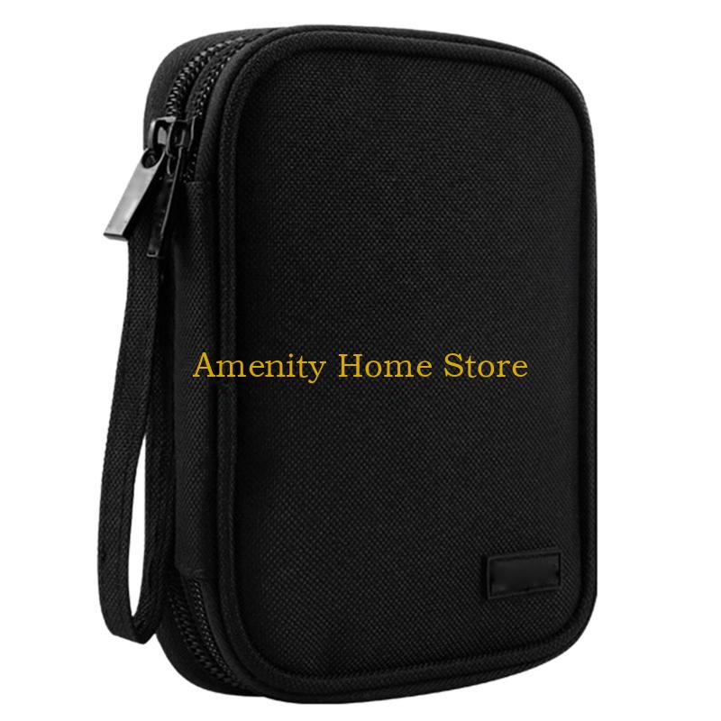 F26C Convenient Hard Disk Storage Sleeve Hard Drive Holder Power Banks Organizer Bag Earphone Case for Business Professionals