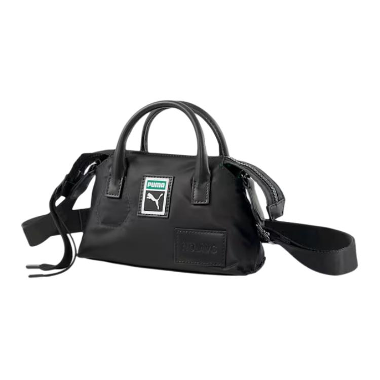 

Puma No.Avg Fashion Trend Logo Patch Zipper Closure Mini Shoulder Crossbody Handbag Women handbags Black 079728-01 Black,Mini