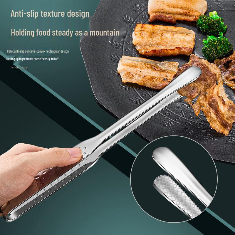 316L Stainless Steel Korean BBQ Tongs for Kitchen and Buffet