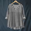 Women's Fashionable And Casual Shirt Long-sleeved V-neck Print Cotton And Linen Blouse