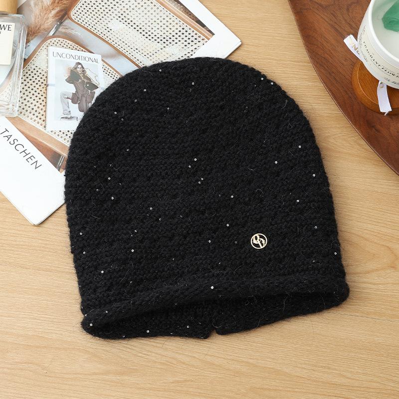 Fashion Versatile Winter Hat Women's Big Head Circumference Show Face Small Baotou Hat Ear Protector Warm Knitted Wool Hat