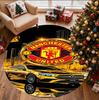 Tappeto Rotondo con Motivo Manchester United F.C, Tappetino da Interno/Esterno, per Picnic, Sala Giochi, Camera da Letto, Ufficio, Soggiorno, Tappeto Decorativo per la Casa, Regalo di Compleanno