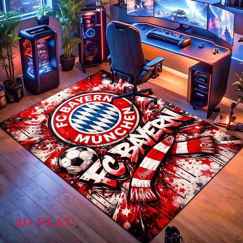 FCB logo Carpet Rug for Living Room Bedroom Home Sofa Decoration,Kids play Nonslip Floor Mat