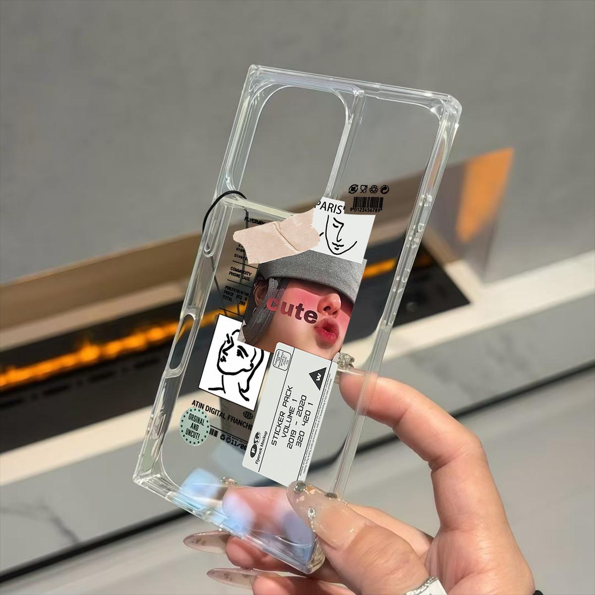 

Прозрачный квадратный чехол-накладка для iPhone 11 13 14 Pro Max 16 ProMax 15 Plus 12, защита от окисления, с рисунком надутого женского смайлика iphone 11 ProMax