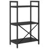 Bookshelf Black Oak Effect 56 x 34 x 96 cm Engineered Wood