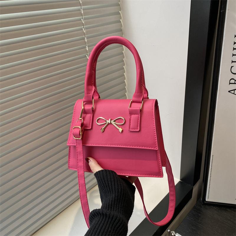 This Year's Popular Fashion Korean Version Handbag 2025 Summer New Small Fresh and Sweet Bow Crossbody Small Square Bag