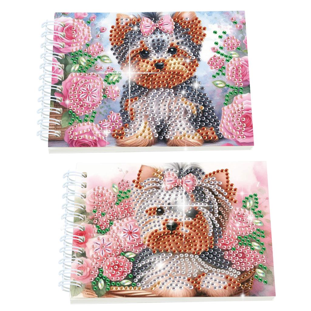 2 Pack Flower Animal DIY Diamond Painting Journals Notebooks Special Shaped Diamond Art Diary Book Christmas Gift for Adults