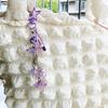 Sophisticated Hand Woven Key Holder with Pearls Beads Stylish Beaded Keychain Bag Pendant for Fashion Enthusiasts