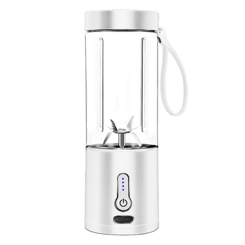 Dobíjecí malý přenosný elektrický odšťavňovač s objemem 530 ml a mixérem na ovoce