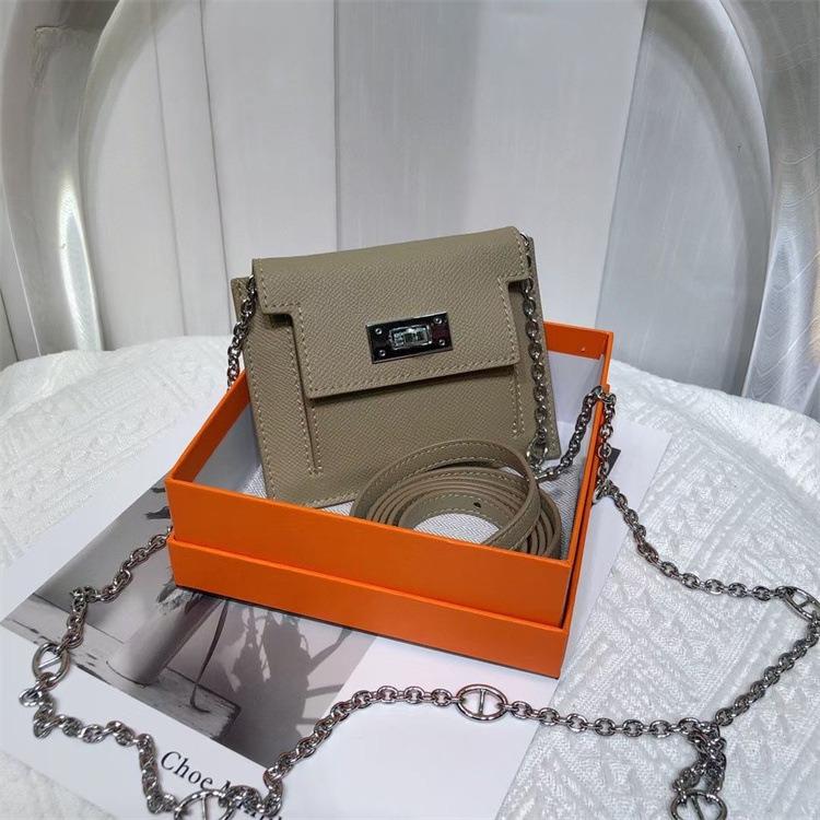 Women's short palm pattern cowhide shoulder crossbody simple new change bag fanny pack wallet card bag integrated bag