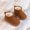 Children's thickened snow boots Winter children's thickened foot warm shoes Girls waterproof and non-slip cotton shoes