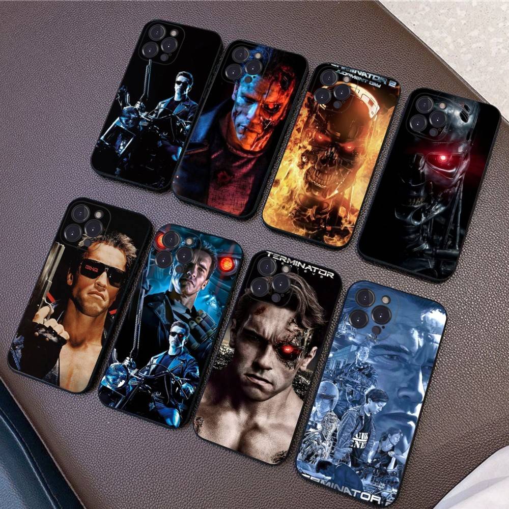 Sci Fi Movie The T-Terminator For Iphone 17 16 15 11 13 14 Pro Max Plus 12 Mini Black Shell Cover Phone Case
