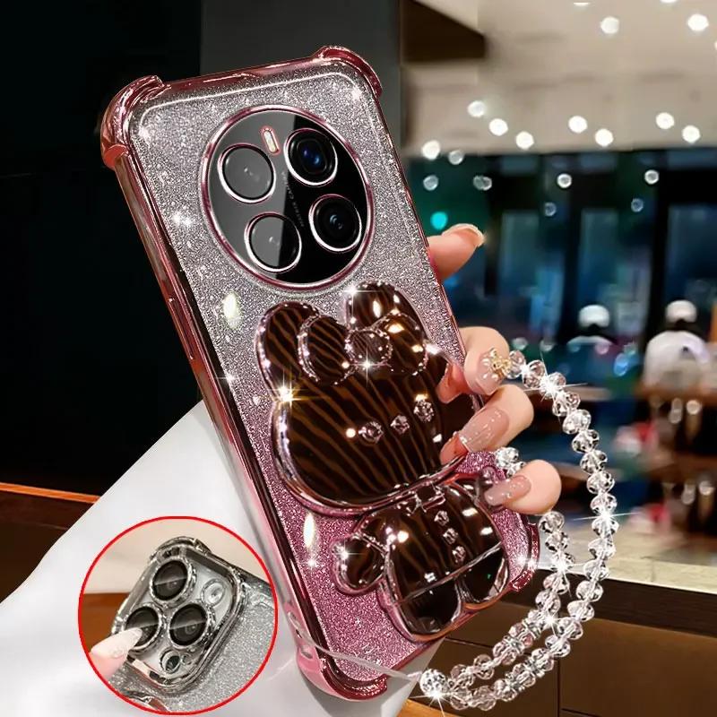 Fashion Bracelets Four Corner Anti Fall Shell for Magic 7 Lite 5 6 Pro Honor X9C X9B X9A X8C X7C Makeup Mirror Holder Phone Case