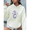 Fashion Women's Hooded Sweater 3D Casual Color Printing Casual Long Sleeve Sweater