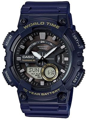 Men's Watch, Casio Collection Standard (Old Model), AEQ-110W-2AJF, Black