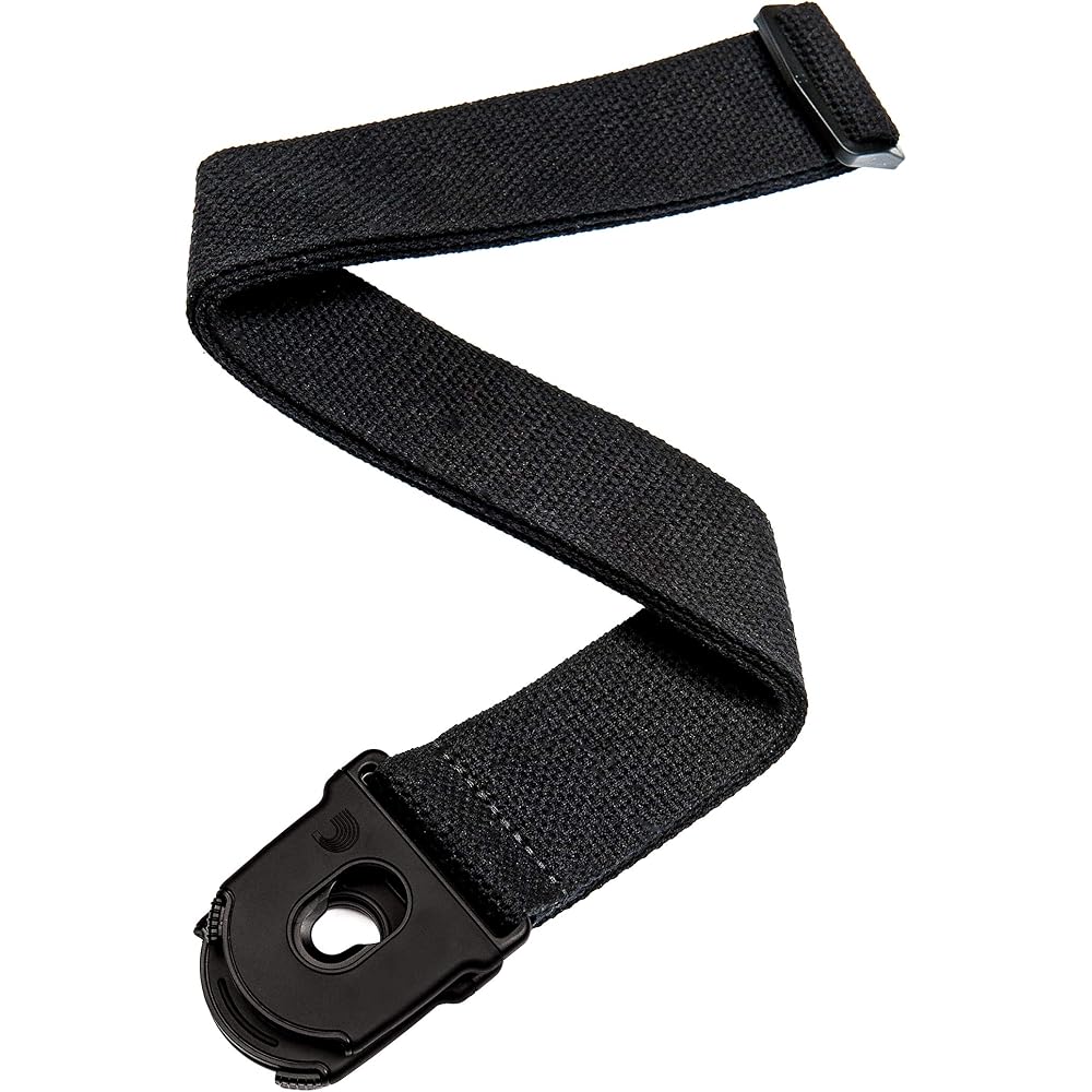 D Addario Daddario Guitar Strap Planet Lock Strap 50CTPL00 Black Cotton [Domestic Genuine]