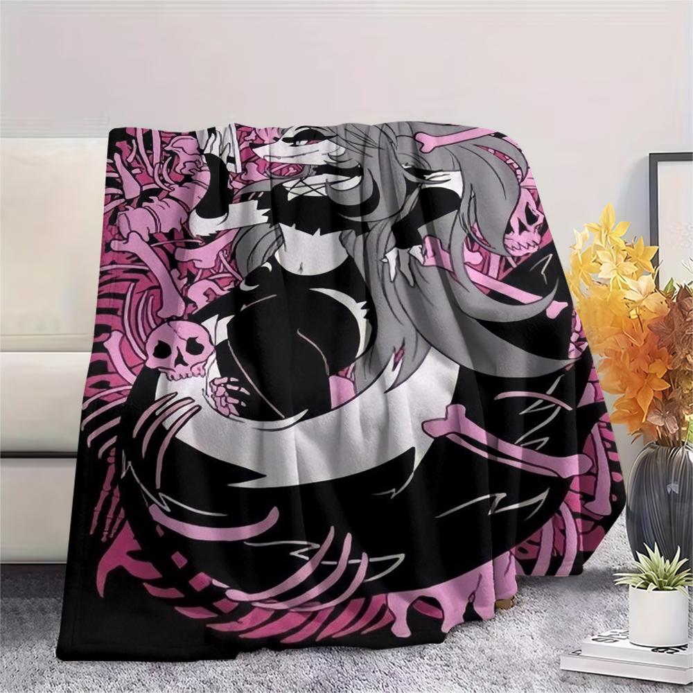 1PC Loona Print Flannel Blanket, High quality Comfortable for All Seasons, Home Decor, Warmth and Comfort, Perfect for Christmas Gifts 72