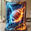 Electric Football Fire 3 Theme blanket Lightweight Warm Flannel Blanket Decorative Throw Blanket for Home Decoration
