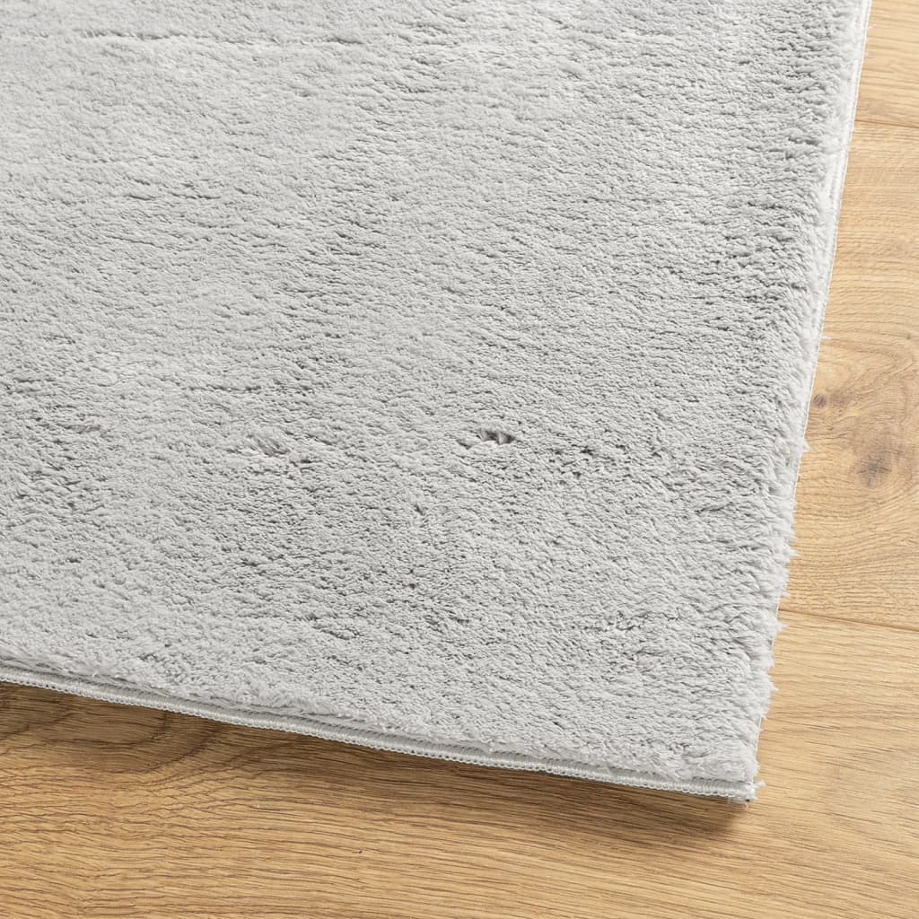 Vidaxl Short Pile Huarte Rug, Grey, 240X340 Cm