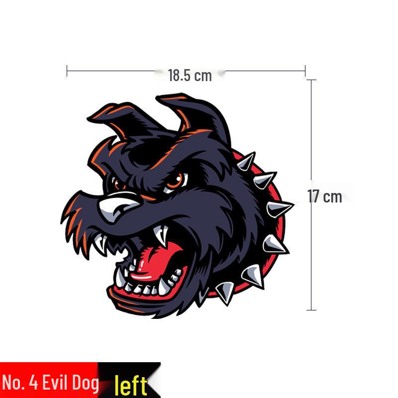 

Personalized Fierce Dog Reflective Car Sticker - Scratch Protector & Decoration