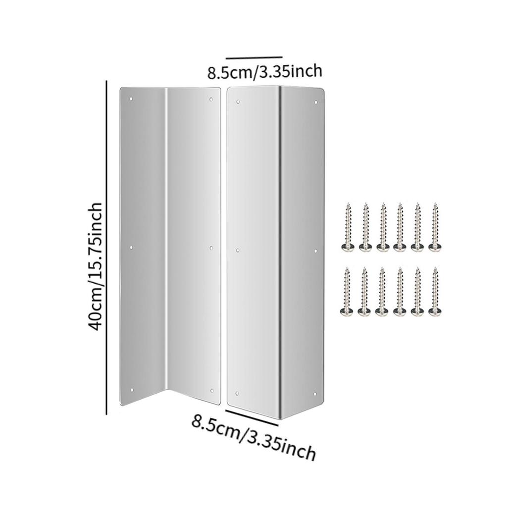 2Pcs Wall Corner Guards Scratchproof 15.75x3.35x3.35 inch Easy Installation Wall Corner Protector for Hospital Shopping Mall