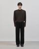 WORK ON BODY OFF Rested Semi-Overfit Mock Neck Knit [Brown]