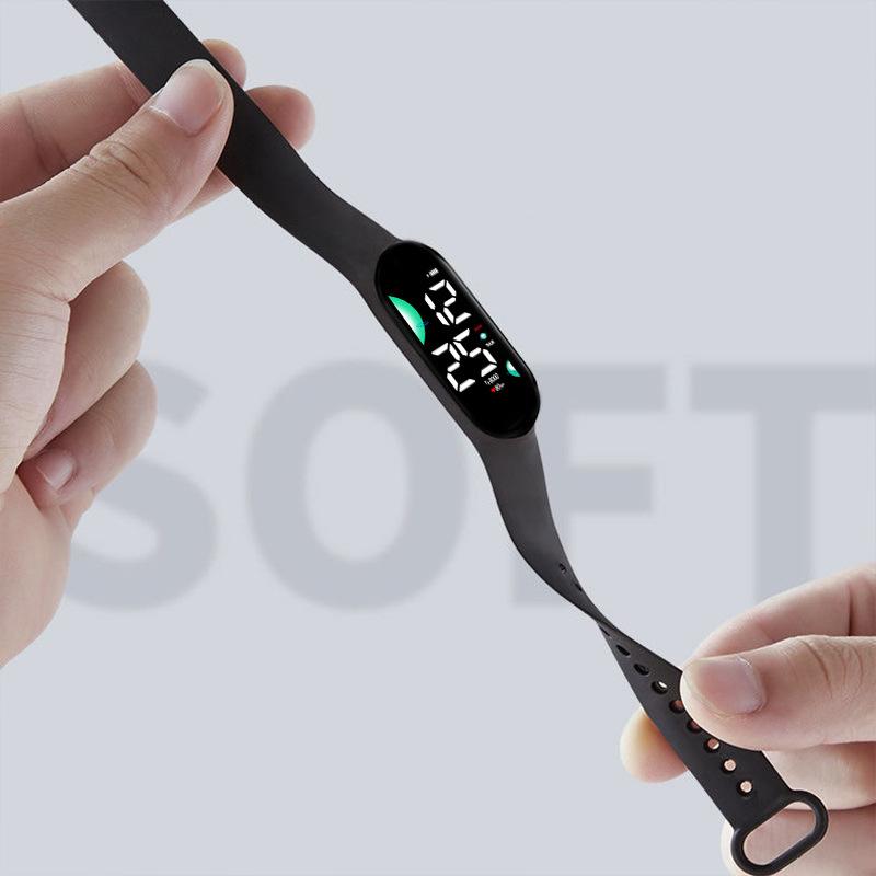 Waterproof Touch LED Digital Watch Sports Electronic Watches for Men Women Silicone Luminous Student Children Sport Wristband