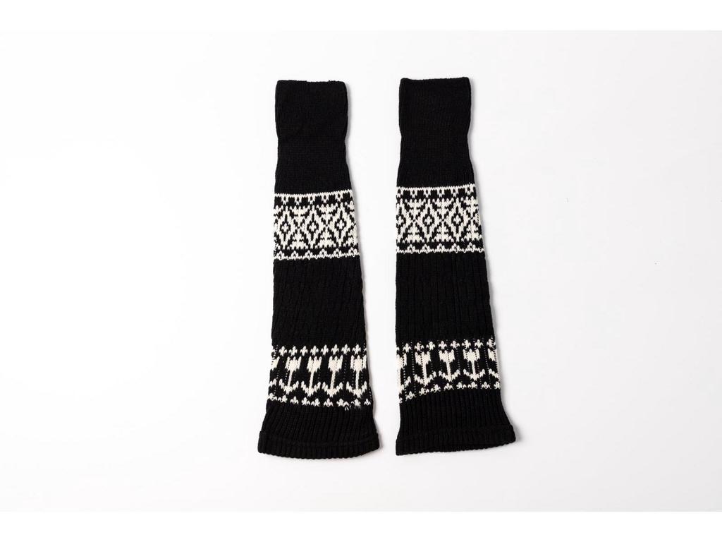 Retro Fair Isle Knit Leg Warmers: Chunky, Slimming Knee-High Socks for Autumn/Winter