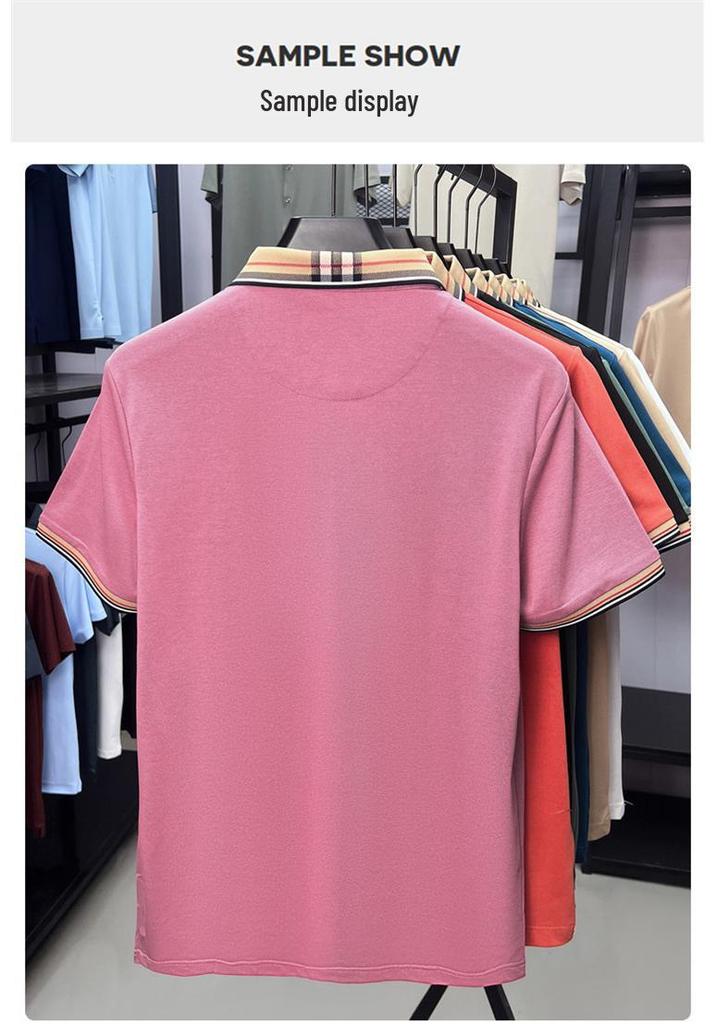 Zomer Polo Shirt met Korte Mouwen voor Heren - Volwassen, Veelzijdige Business Casual Kleding