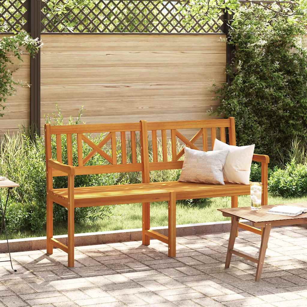 Outdoor Bench Natural 150 x 56 x 90 cm Solid Acacia Wood